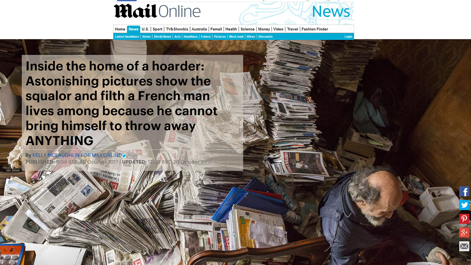 DailyMail Pliouchkine Arnaud Chochon Hoarder diogene